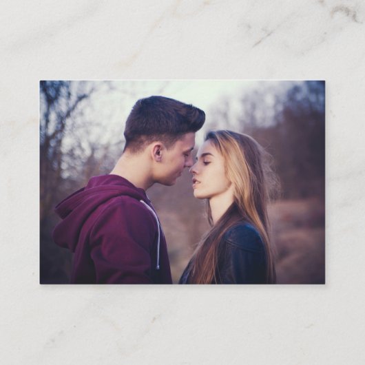 Minimale huwelijksgegevens met foto informatiekaartje (Achterkant)