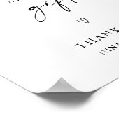 Minimale huwelijkskaarten en cadeaubonnen poster (Hoek)