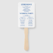 Minimale huwelijksprogramma ceremonie gunsten voor handwaaier (Achterkant)