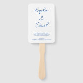 Minimale huwelijksprogramma ceremonie gunsten voor handwaaier (Voorkant)