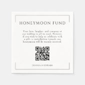 Minimale Huwelijksreis Fonds QR Code Servet (Voorkant)