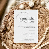 Minimale huwelijksuitnodiging Eenvoudig modern ont Kaart