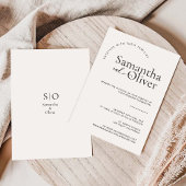 Minimale huwelijksuitnodiging Eenvoudig modern ont Kaart