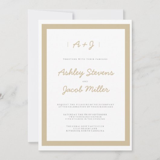 Minimale huwelijksuitnodigingen | WOORDEN Kaart (Voorkant)