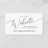 Minimale huwelijkswebsite informatiekaartje (Voorkant)