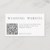 Minimale huwelijkswebsite met QR-code RSVP Informatiekaartje (Achterkant)