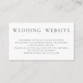 Minimale huwelijkswebsite met QR-code RSVP Informatiekaartje (Voorkant)