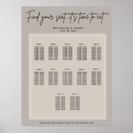 Minimale Huwelijkszitplaatsgrafiek Vind Je Stoel Poster