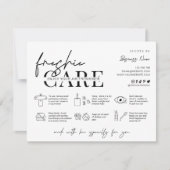 Minimale hygiënische nadering Freshie-instructies Bedankkaart (Voorkant)