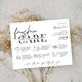 Minimale hygiënische nadering Freshie-instructies Bedankkaart