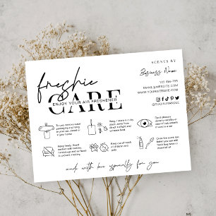 Minimale hygiënische nadering Freshie-instructies Bedankkaart