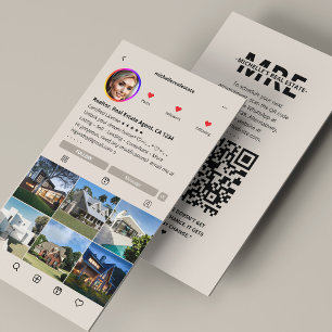 Minimale hypotheekmakelaar IG Beige Zand Makelaar Visitekaartje