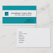 Minimale I-bedrijfskaartsjabloon Visitekaartje (Voorkant / Achterkant)