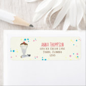 Minimale ijskap Modern Colorful Vanilla Etiket (Insitu)