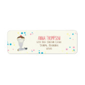 Minimale ijskap Modern Colorful Vanilla Etiket (Voorkant)