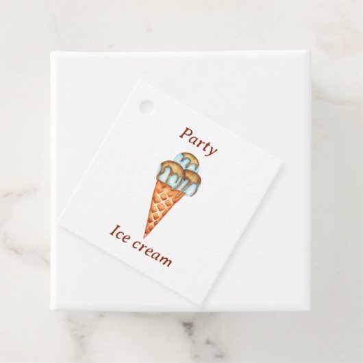 Minimale ijspartij bedankjes labels (In situ)