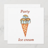 Minimale ijspartij bedankkaart (Voorkant / Achterkant)