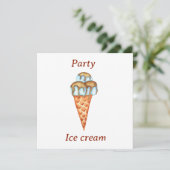 Minimale ijspartij bedankkaart (Staand voorkant)