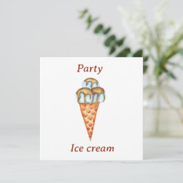 Minimale ijspartij bedankkaart