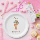 Minimale ijspartij papieren bordje (Feest)