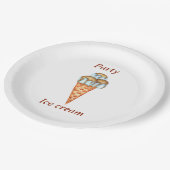 Minimale ijspartij papieren bordje (Gekanteld)