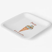 Minimale ijspartij papieren bordje (Gebogen)