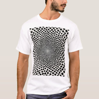 Minimale illusie van oneindig gat t-shirt