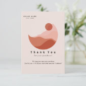 Minimale illustratie Dank u Visitekaartje Bedankkaart (Staand voorkant)