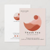 Minimale illustratie Dank u Visitekaartje Bedankkaart (Voorkant / Achterkant)