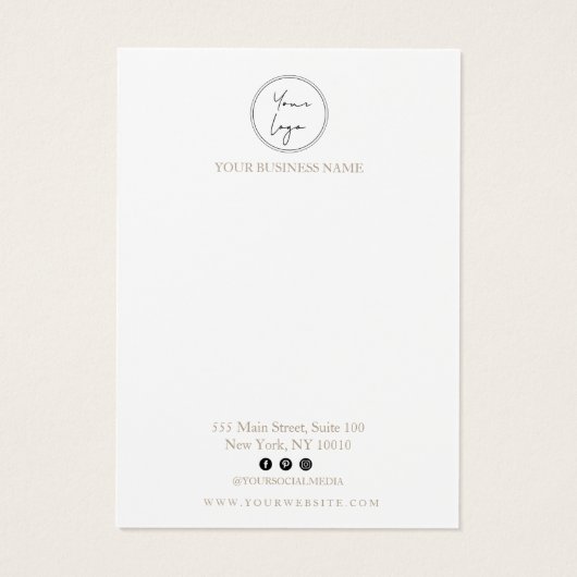 Minimale illustratie Ketting Display Kaart (Achterkant)