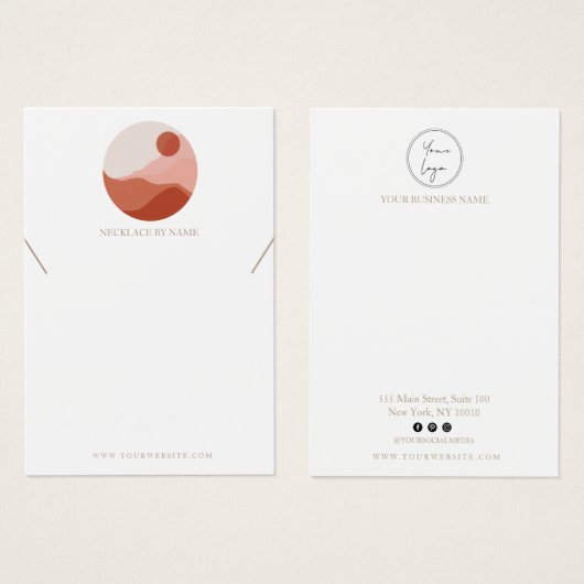 Minimale illustratie Ketting Display Kaart (Voorkant /achterkant)