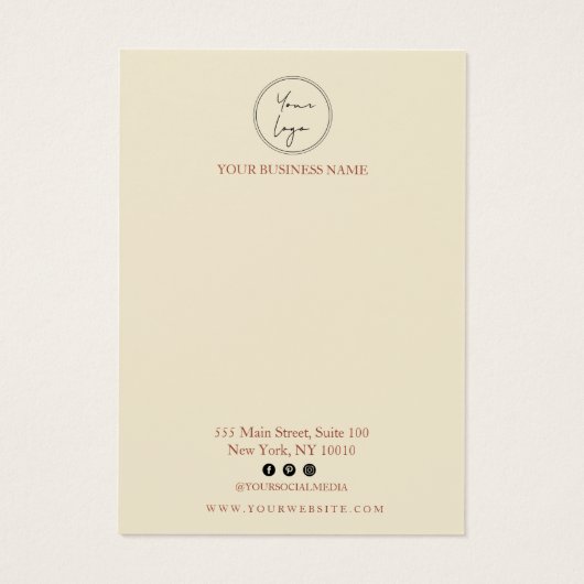 Minimale illustratie Ketting Display Kaart (Achterkant)