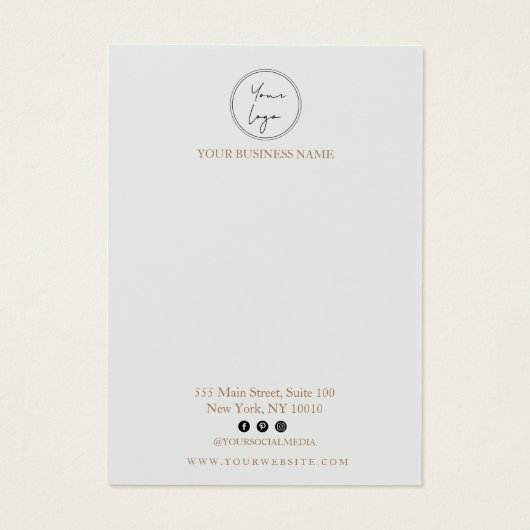 Minimale illustratie Ketting Display Kaart (Achterkant)