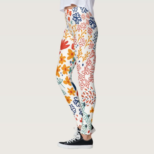 Minimale illustratie van beemdommen leggings (Links)