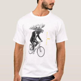 Minimale illustratie van een elandrijder. t-shirt