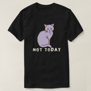 Minimale Illustratie van Kat met Rustige Stemming  T-shirt