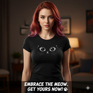 Minimale Illustratie van Witte Kattenogen T-shirt
