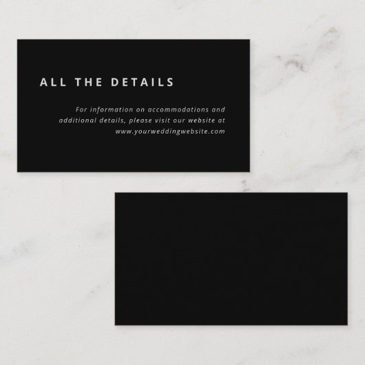 Minimale indeling | Gegevens over het zwarte en gr Informatiekaartje (Voorkant / Achterkant)