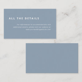 Minimale indeling | Stusty Blue Wedding Details Informatiekaartje