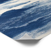 Minimale Indigo Abstracte Landschapskunst aan de M Poster (Hoek)