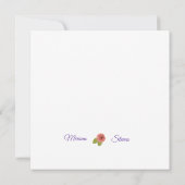 Minimale individuele Monogram Floral Card Bedankkaart (Achterkant)