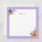 Minimale individuele Monogram Floral Card Bedankkaart (Voorkant)