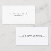 Minimale informatie over Elegant White Professiona Visitekaartje (Voorkant / Achterkant)