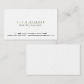 Minimale informatie witte professional visitekaartje (Voorkant / Achterkant)