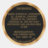 Minimale ingrediënten op het etiket zwart en gewev (Voorkant)