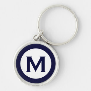 Minimale Initiaal van het klassieke monogram van d Sleutelhanger