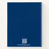 Minimale Initialen Blue White Small Business Notitieboek (Achterkant)