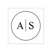 Minimale Initialen bruiloft Rubberstempel (Afrduk)