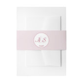 Minimale Initialen Datum Pastel Red Wedding Uitnodigingen Wikkel (Voorkant Voorbeeld)