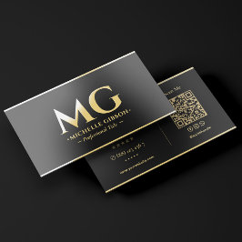 Minimale Initialen Professionele Zwarte Gouden Fra